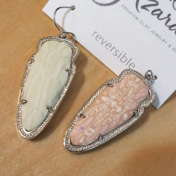 Jilzarah Henna Rose Silver hardware Arrow shape peach Cream Artsy Southwestern - Picture 2 of 2